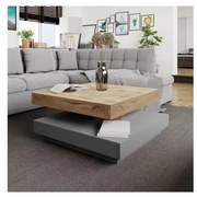 Kávésasztal NENANI 34x70 cm szürke/tölgy wotan