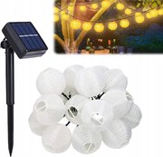 Napelemes kerti girland napelemes lámpák 50x Led izzó erkélyre IP65 7m