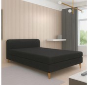 Kárpitozott heverő BRISBANE 110x200 cm fekete