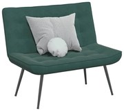 vidaXL sötétzöld bársonypad 110 x 74 x 84 cm