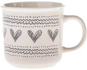 Kerámia bögre Szívek III, 450 ml
