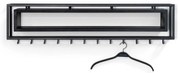 Fekete fém fali fogas polccal 118 cm School – Spinder Design