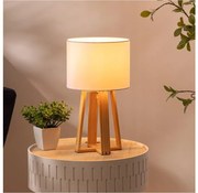 Atmosphera - Asztali lámpa MOLU 1xE27/25W/230V fenyő/fehér