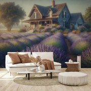 Fotótapéta - Ház a levendulamezőn (147x102 cm)