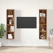 TV szekrény 2 pcs Barna 37 x 37 x 142.5 cm Faanyag