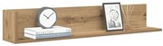 2 db kézműves tölgy színű szerelt fa fali polc 100x16,5x16,5 cm