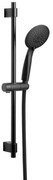 Fekete rozsdamentes acél zuhanyszett 66 cm Young – Wenko