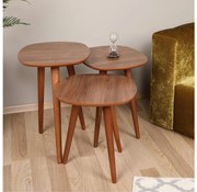 SZETT 3x TYN barna dohányzóasztal