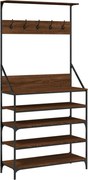 vidaXL barna tölgy ruhafogas cipőpolccal 90x34x184 cm