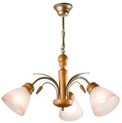 TULIPAN 3xE27/60W/230V csillár láncon, bükk fa