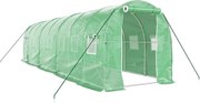 vidaXL zöld acélvázas melegház 16 m² 8 x 2 x 2 m