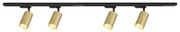 Spotlámpa sínrendszerrel PIPE 4xGU10/10W/230V arany/fekete