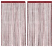 vidaXL 2 db burgundi vörös zsinórfüggöny 140 x 250 cm