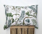 Párnahuzat pamut Prémium levelek gallyak páfrányok növények zöld 1950 50x60