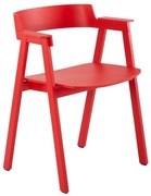 Piros tölgyfa karfás étkezőszék Flip – Gazzda