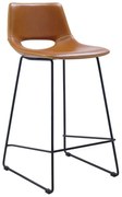 Konyakbarna bőrutánzat bárszék (ülésmagasság 65 cm) Zahara – Kave Home