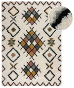 Krémszínű kézi szövésű gyapjú szőnyeg 120x170 cm Moroccan Midar – Flair Rugs