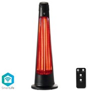 Nedis HTPA21BKW - Kültéri fűtőelem SmartLife 600/1200W/230V Wi-Fi Tuya IP24