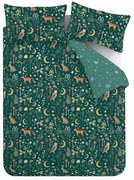 Sötétzöld kétszemélyes ágyneműhuzat 200x200 cm Enchanted Twilight – Catherine Lansfield