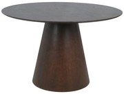 Kerek étkezőasztal diófa dekoros asztallappal ø 120 cm Bolton – House Nordic