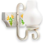 Brilagi - Fali lámpa QUEEN 1xE14/40W/230V bükkfa/krémes