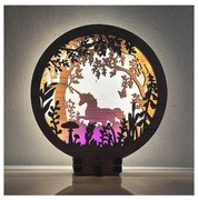 Li-Go 23568/DUB2 - LED fényerőszabályozható asztali dekoráció LED/12W/230V 20x22 cm tölgy