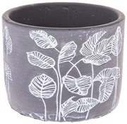 Flowery szürke beton virágcserép fém állványon, ø 13,5 cm - Dakls