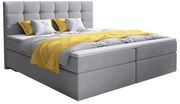 GLOS kárpitozott boxspring ágy, 140x200, cosmic 160