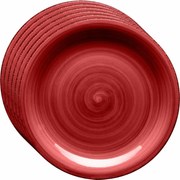 Mäser 6 db Bel Tempo desszert tányér szett 19,5 cm, piros