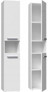 Aldabra Nel I fürdőszoba szekrény, 31x174x30 cm, fehér