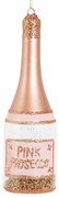 Üveg kézzel készített karácsonyfadísz ø 5 cm Pink Prosecco – Sass &amp; Belle