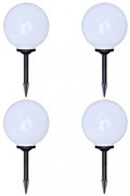 4 db kültéri gyalogjáró LED-lámpa cölöppel 30 cm