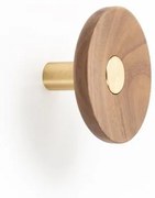 Fogas  Viefe ZOOT  gomb,  90mm, fa-alumínium, csiszolt sötét sárgaréz + dió EI