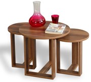 Mira Walnut tárolóasztal, 3 db