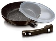 BerlingerHaus Serpenyő levehető nyéllel (24 cm) Metallic Line Shiny Black Edition BH/7156