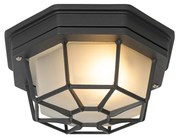 Rusztikus mennyezeti lámpa sötétszürke 21,3 cm IP44 - Bri