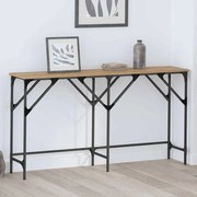 Konzolasztal kézműves tölgy 140 x 29 x 75 cm Faanyag