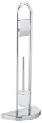 WENKO 16608100 - COSENZA WC-kefe 33x84 cm, fényes króm/szatén