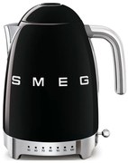 Fekete rozsdamentes acél vízforraló 1,7 l Retro Style – SMEG