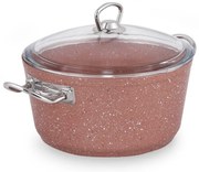 Classic rózsaszín alumínium edény fedővel, ø 22 cm - Güral Porselen