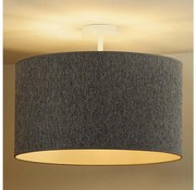 Duolla - Felületre szerelhető csillár ROLLER ECO RECYCLING 1xE27/15W/230V átm. 45 cm szürke