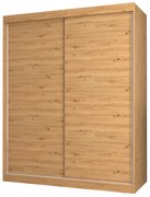 Aldabra IGA 160 B tolóajtós gardróbszekrény 120x61x200, sima, tölgy