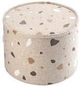 Világosbarna buklé-zsenília gyerek puff Terrazzo – Wigiwama