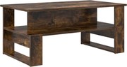 vidaXL Dohányzóasztal Füstölt tölgy 90 x 50 x 40 cm Faanyag