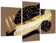 Kép - Absztrakció aranybarna N⁰3 (90x60 cm)