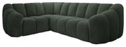Sötétzöld sarokkanapé (bal oldali-L alakú) Shell – Miuform