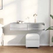 Falipolc fiókokkal szürke sonoma 100x36x19 cm műszaki fa