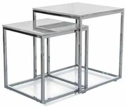 Gloria II dohányzóasztal, márvány / króm