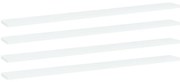 4 db fehér forgácslap könyvespolc 100 x 10 x 1,5 cm