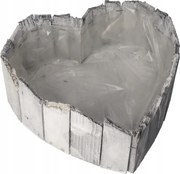 Virágcserép Fa Szív Fedél Szürke Virágtartó